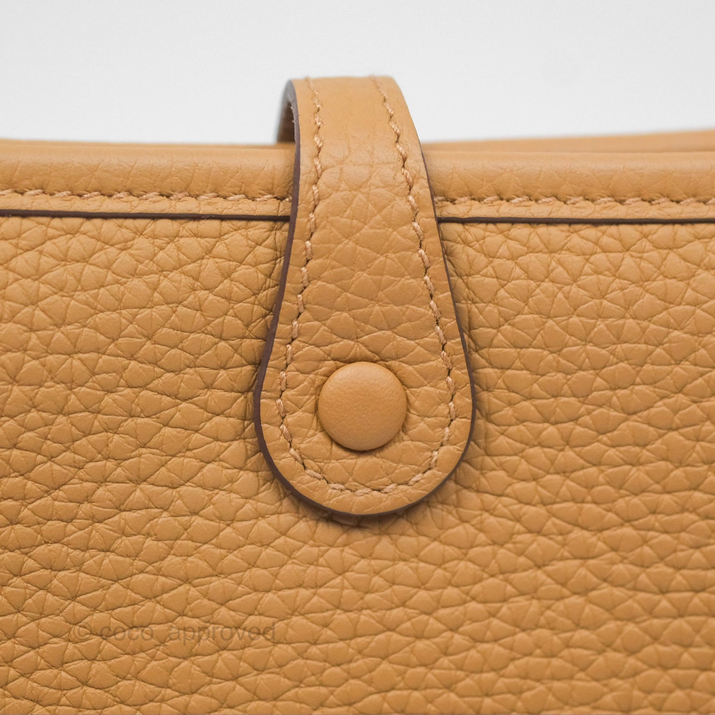 Hermès Mini Evelyne 16 Biscuit 48 Clemence Palladium Hardware