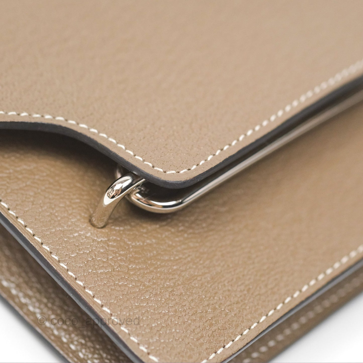 Hermès Roulis Slim Wallet Etoupe Chevre Mysore Palladium Hardware