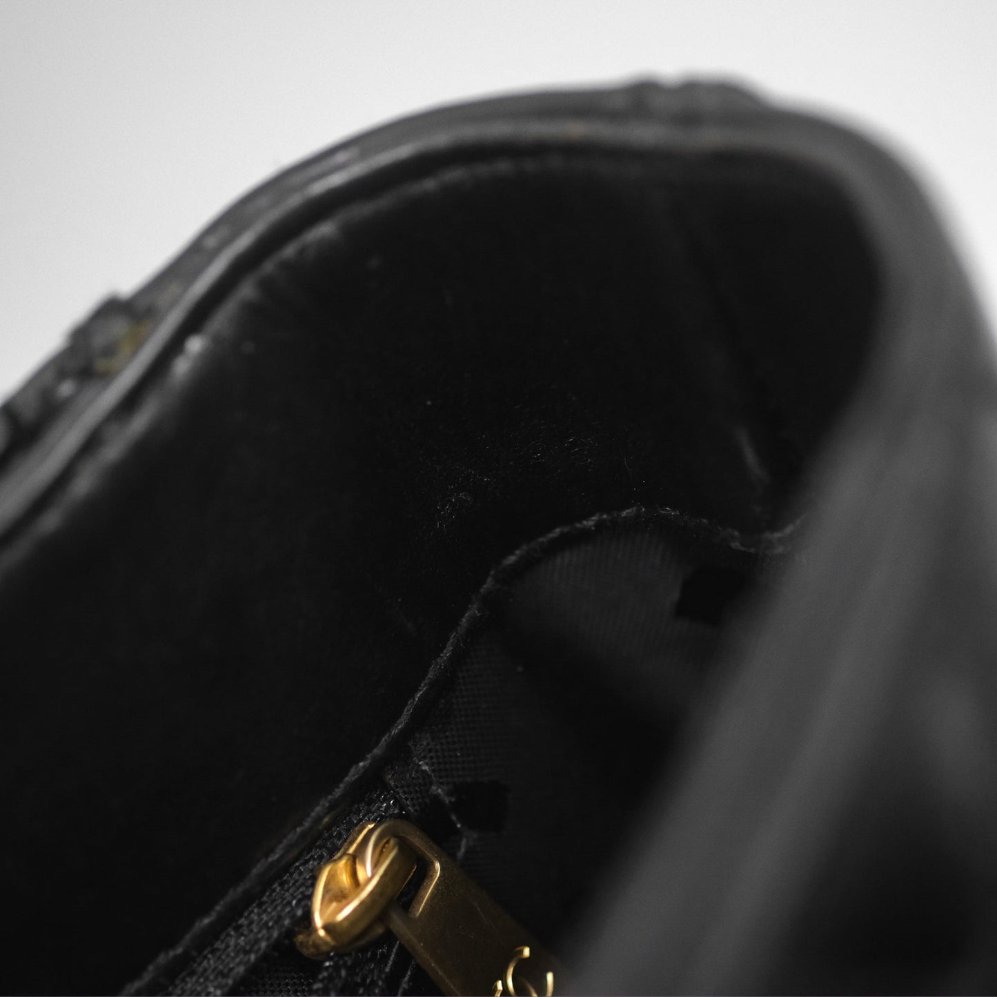 Chanel Vintage Quilted CC Tote Bag Matte Black Calfskin Gold Hardware