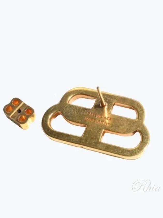 Luxury Balenciaga BB Logo Stud Earrings Gold