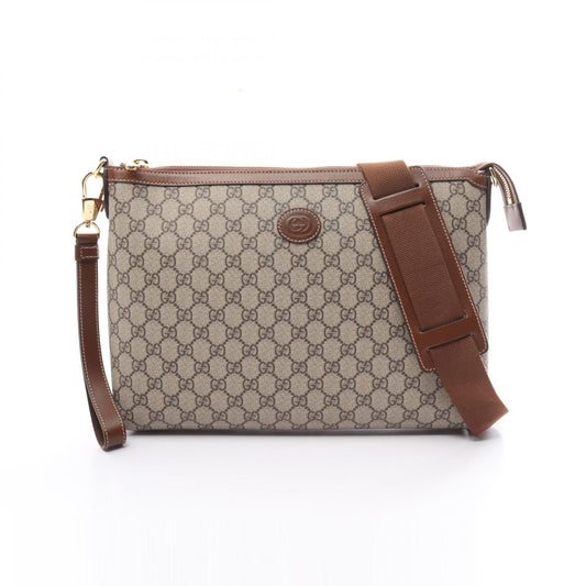 Luxury Gucci Trending 2025 Interlocking G GG Supreme Shoulder bag PVC Coated Canvas Leather Beige Brown