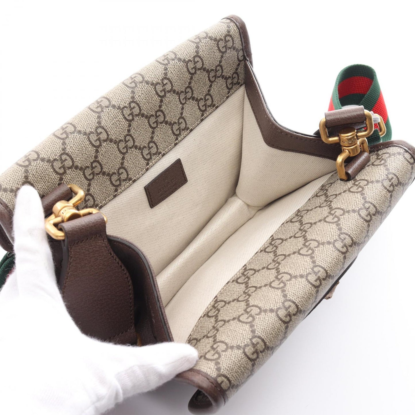 Luxury Gucci Trending 2025 GG Supreme Small Messenger bag Shoulder bag PVC Coated Canvas Leather Beige Brown Multicolor