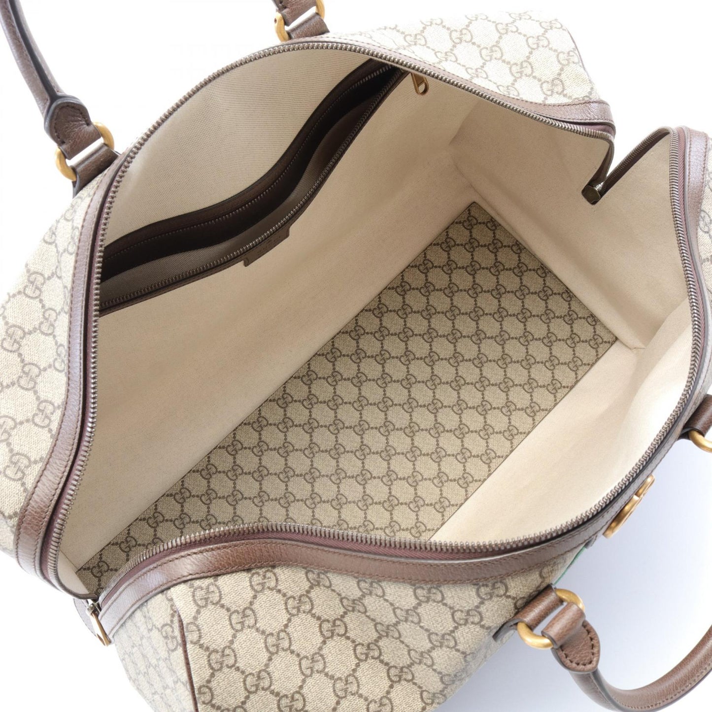 Luxury Gucci Trending 2025 GG Supreme Sherry line Boston bag PVC Coated Canvas Leather Beige Brown Multicolor