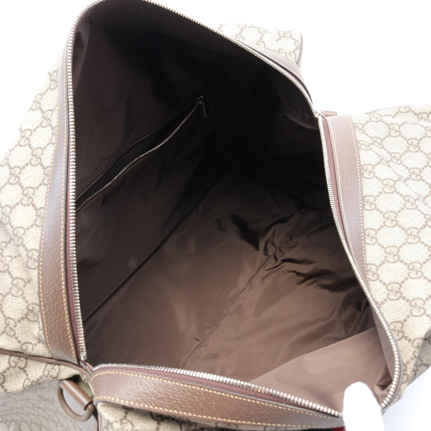 Luxury Gucci Trending 2025 Large Duffel bag GG Supreme Sherry line Boston bag PVC Coated Canvas Leather Beige Brown Multicolor