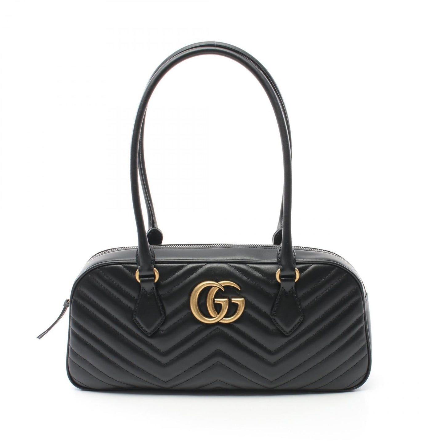 Luxury Gucci Trending 2025 GG Marmont Medium Top handle bag Handbag Tote bag Leather Black