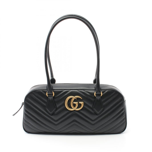 Luxury Gucci Trending 2025 GG Marmont Medium Top handle bag Handbag Tote bag Leather Black