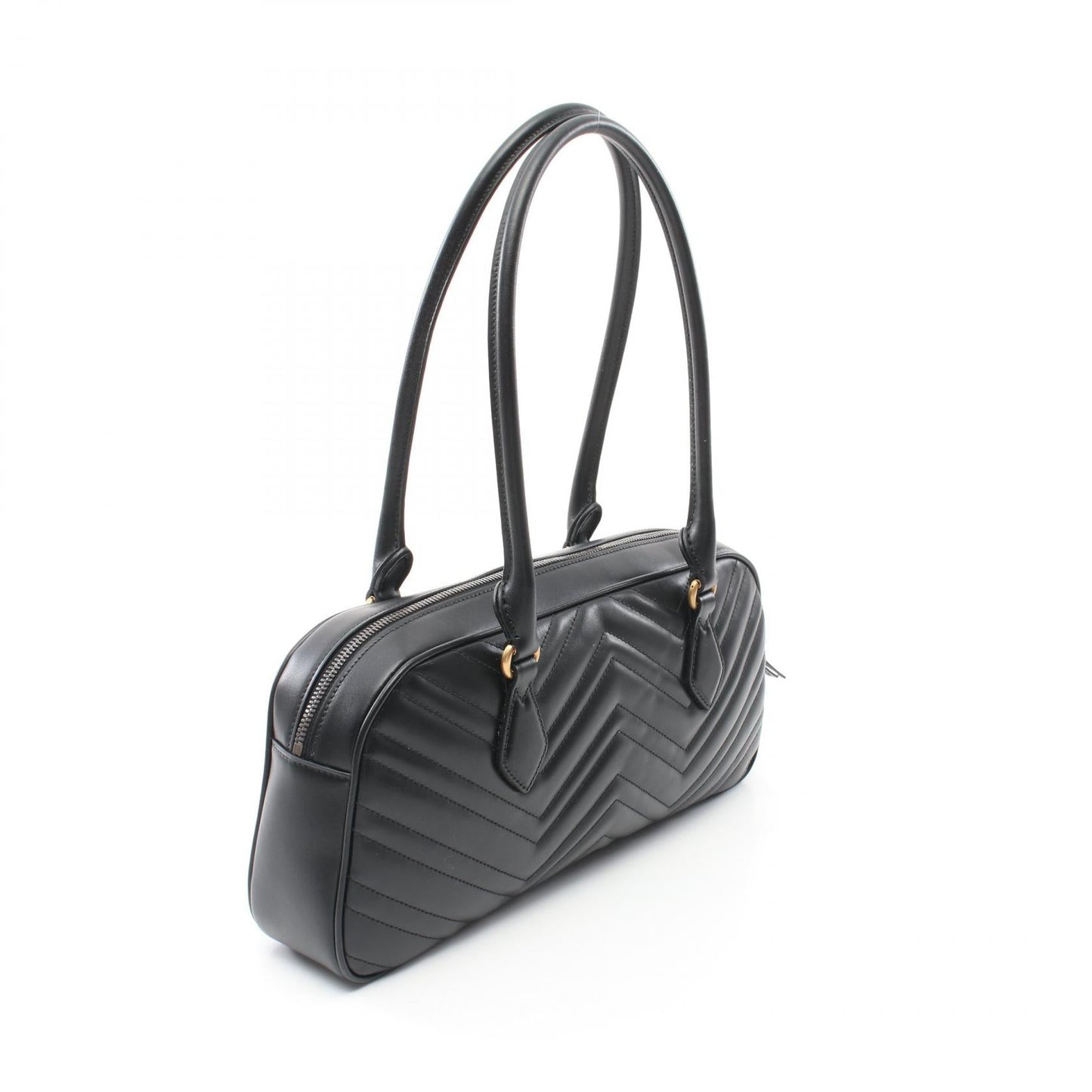 Luxury Gucci Trending 2025 GG Marmont Medium Top handle bag Handbag Tote bag Leather Black