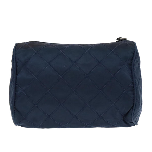 Luxury Prada Pouch Nylon Navy Silver  93044