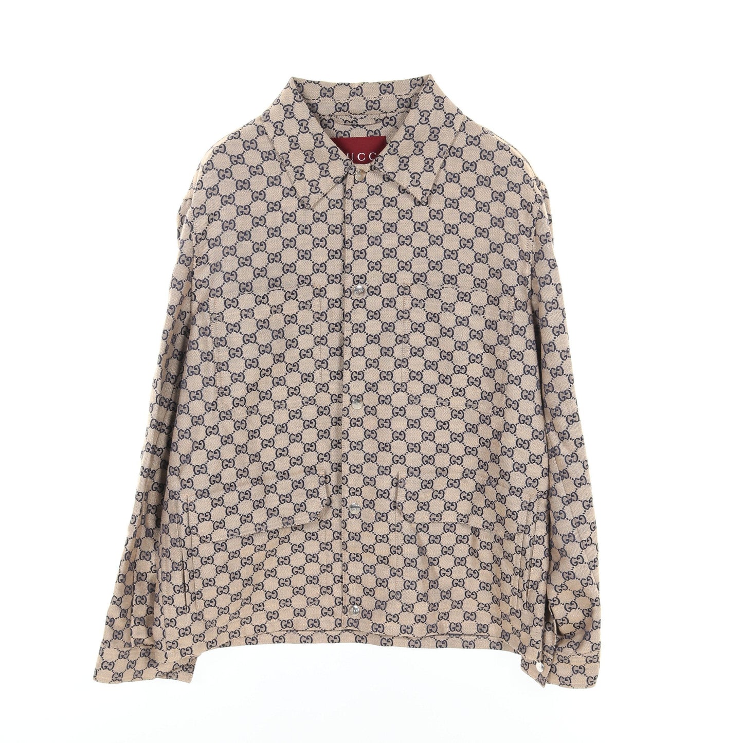 Luxury Gucci Trending 2025 GG Blouson Jacket Linen Beige Navy