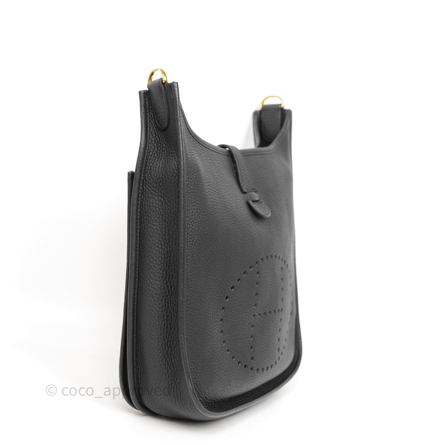 Hermes Evelyne III 29 Black Clemence Gold Hardware