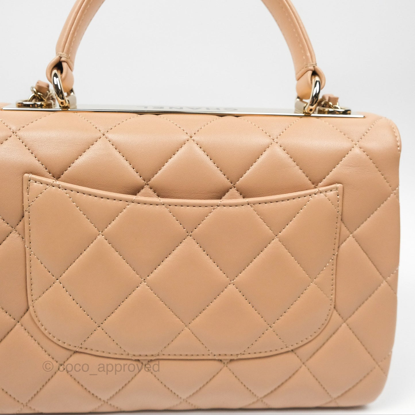 Chanel Trendy CC Small Beige Lambskin Gold Hardware 22S