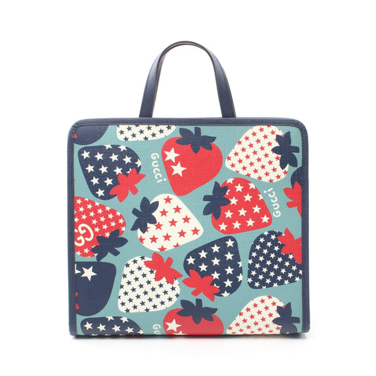 Luxury Gucci Trending 2025 Children's Strawberry Handbag Tote bag PVC Leather Turquoise blue Navy Multicolor