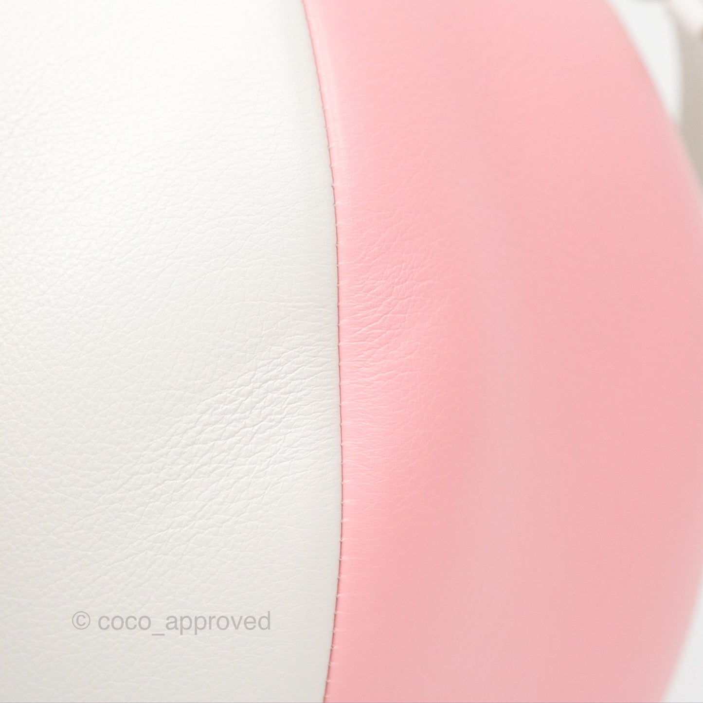 Chanel Coco Beach Ball Pink White Calfskin Gold Hardware