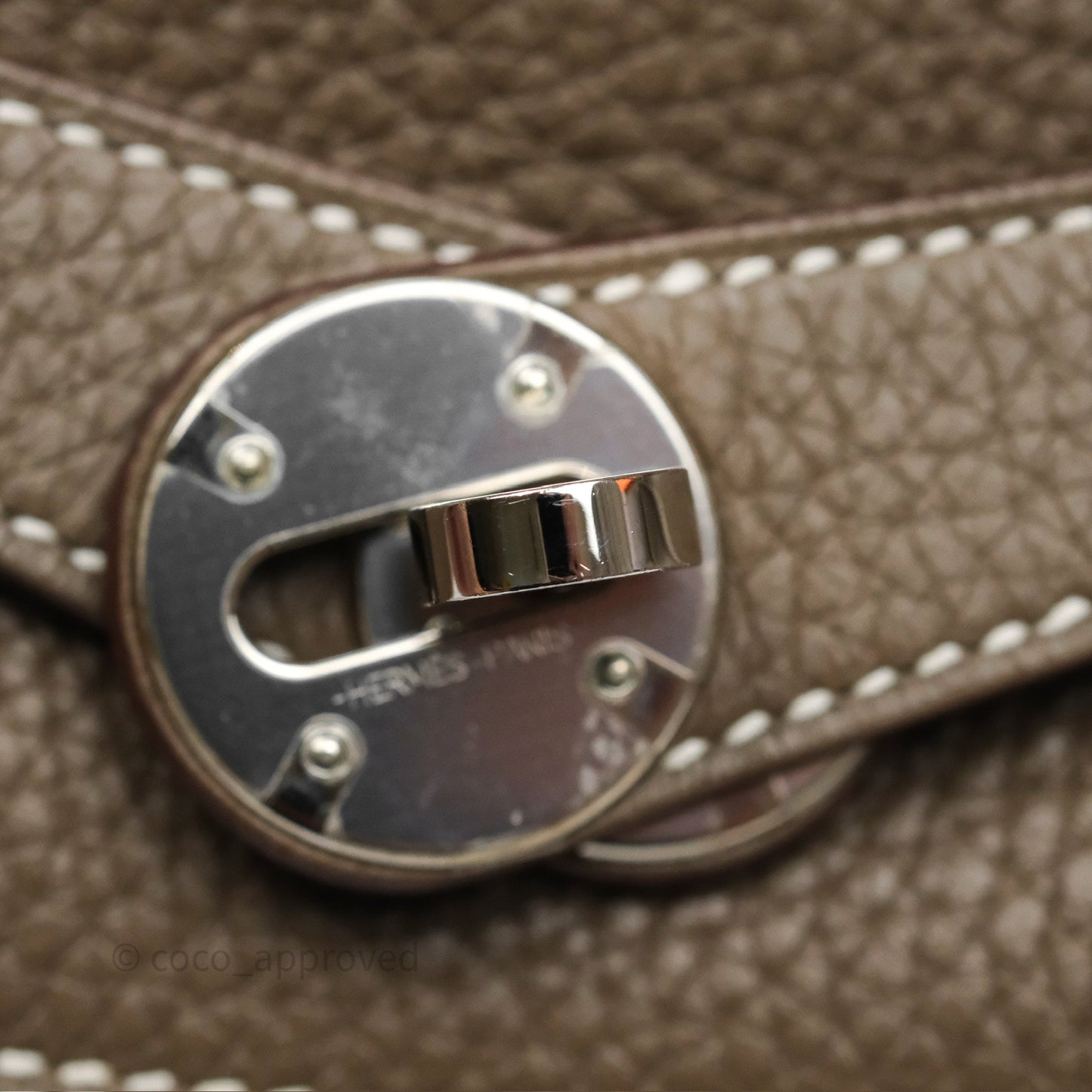 Hermès Lindy 30 Etoupe 18 Clemence Palladium Hardware