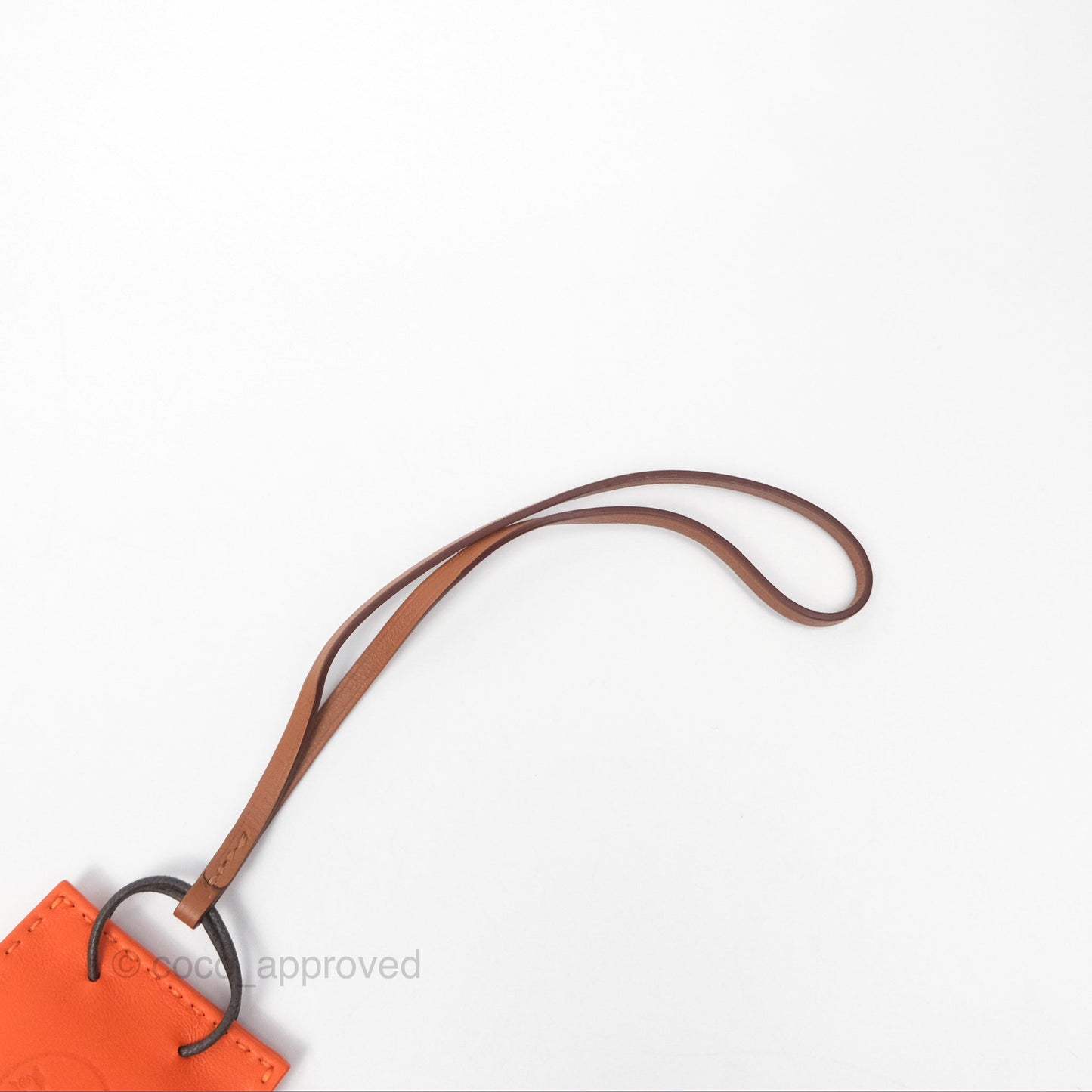 Hermès Orange Shopping Bag Charm
