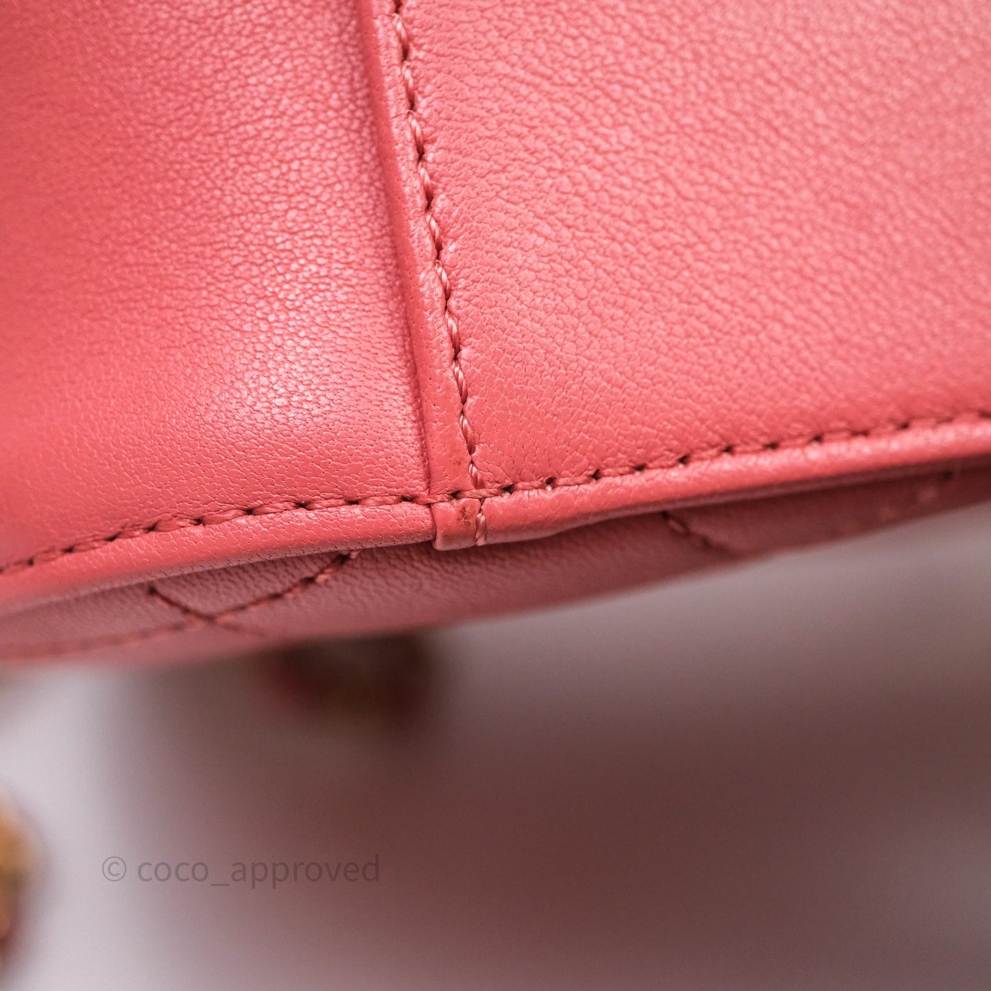 Chanel Quilted Chain Infinity Handle Bag Pink Lambskin Aged Gold Hardware