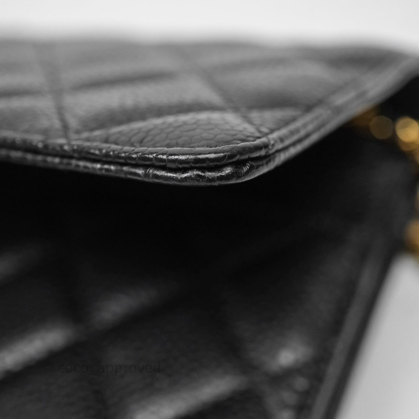 Chanel Quilted WOC Black Caviar Gold Hardware