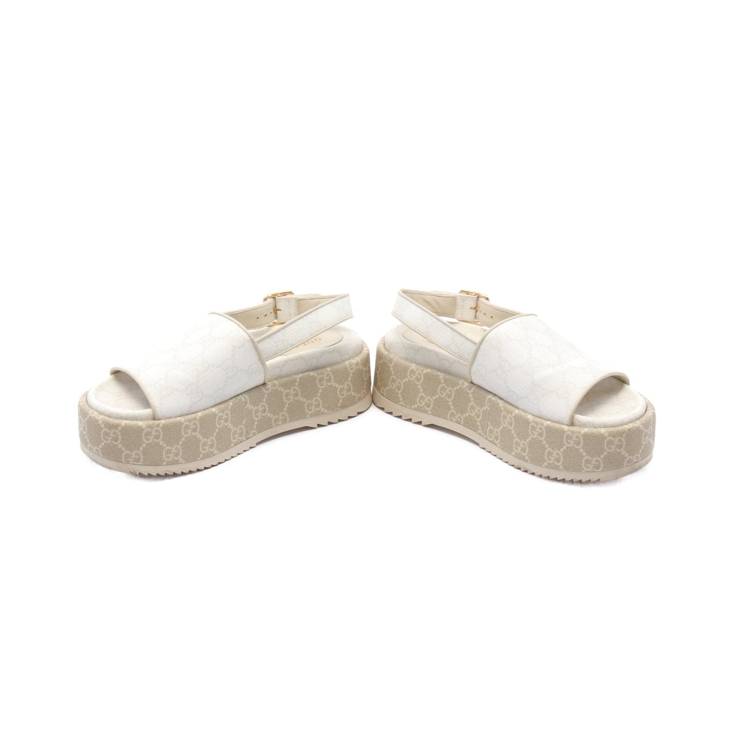 Luxury Gucci Trending 2025 GG Supreme Sandals PVC White Platform Platform