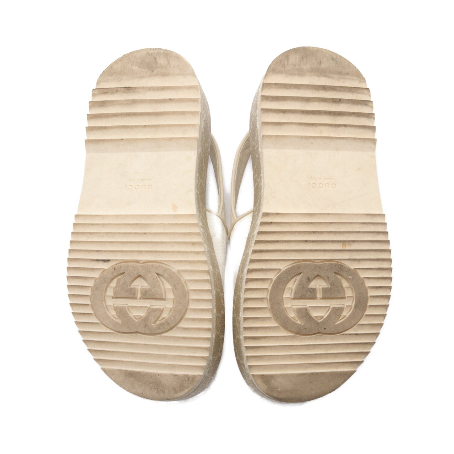 Luxury Gucci Trending 2025 GG Supreme Sandals PVC White Platform Platform