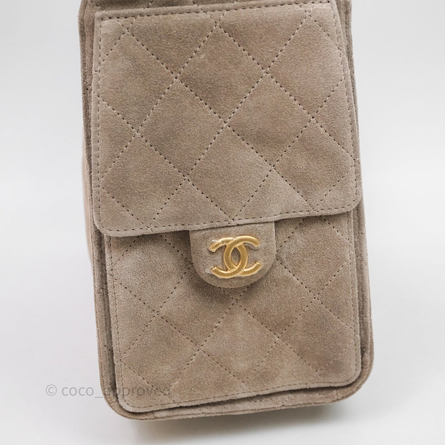Chanel 25 Small Suede Calfskin Aged Gold Hardware