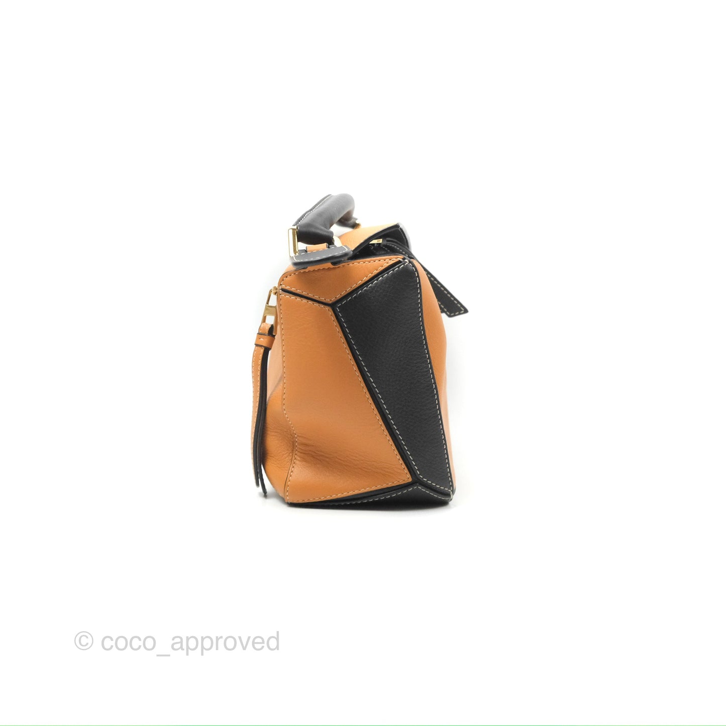 Loewe Small Puzzle Bag Amber/ Light Oat Calfskin Gold Hardware
