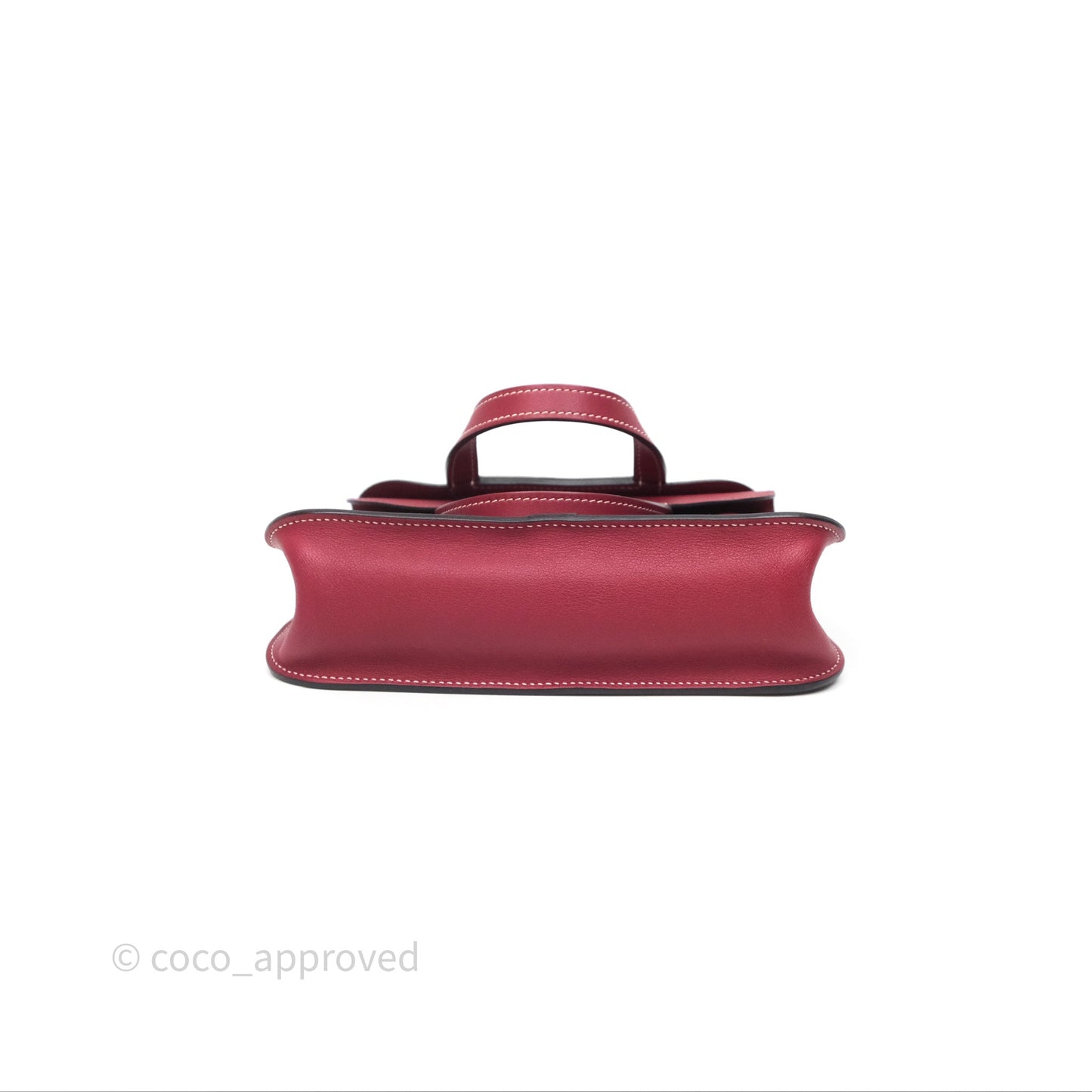 Hermès Halzan 22 Mini Rouge Grenat K1 Swift Palladium Hardware
