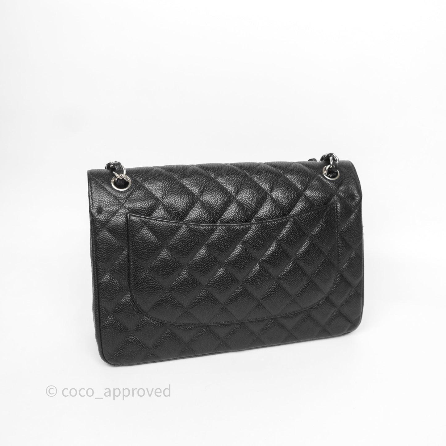 Chanel Jumbo Double Flap Black Caviar Silver Hardware⁣⁣