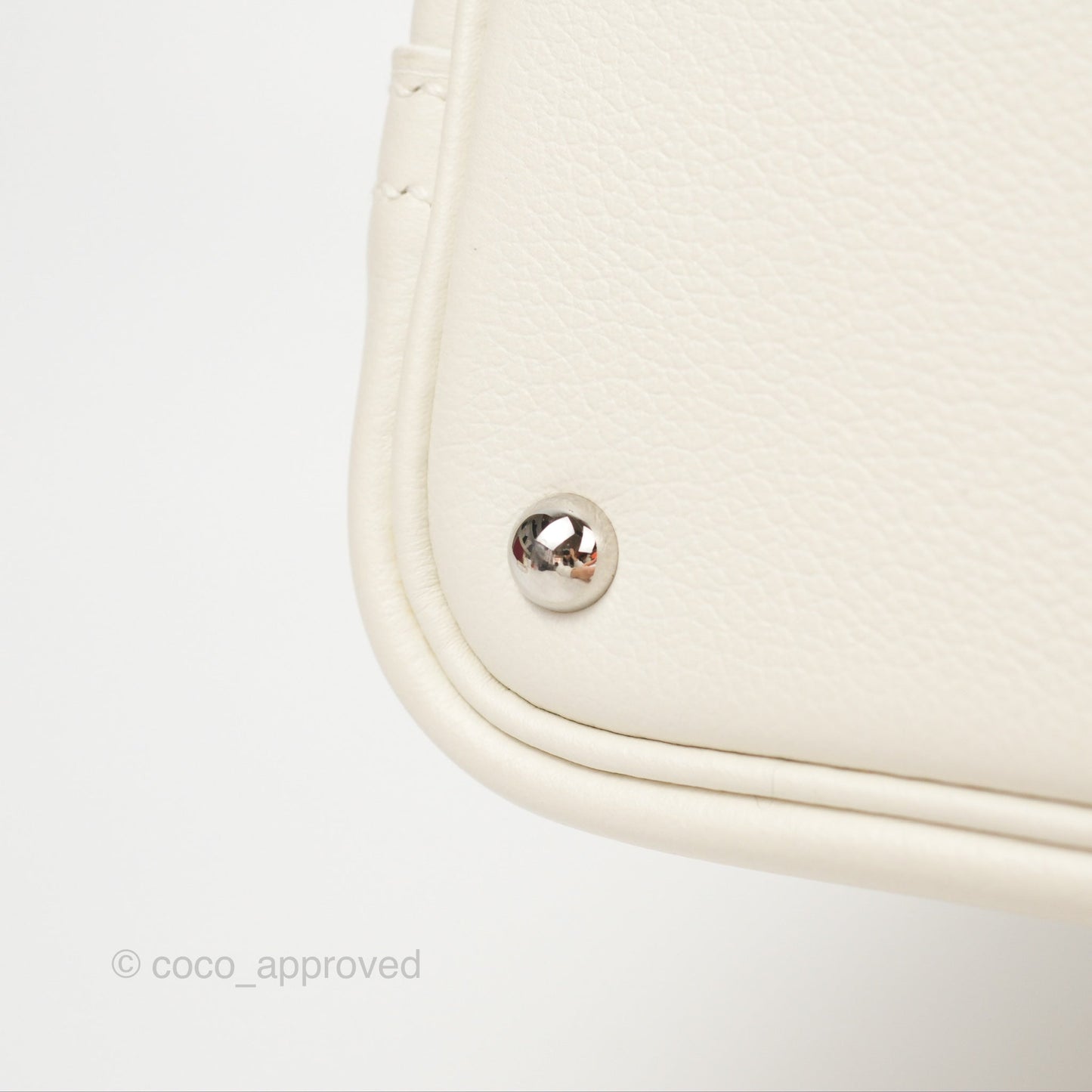 Hermès Mini Bolide 1923 White/Lime Evercolor Palladium Hardware