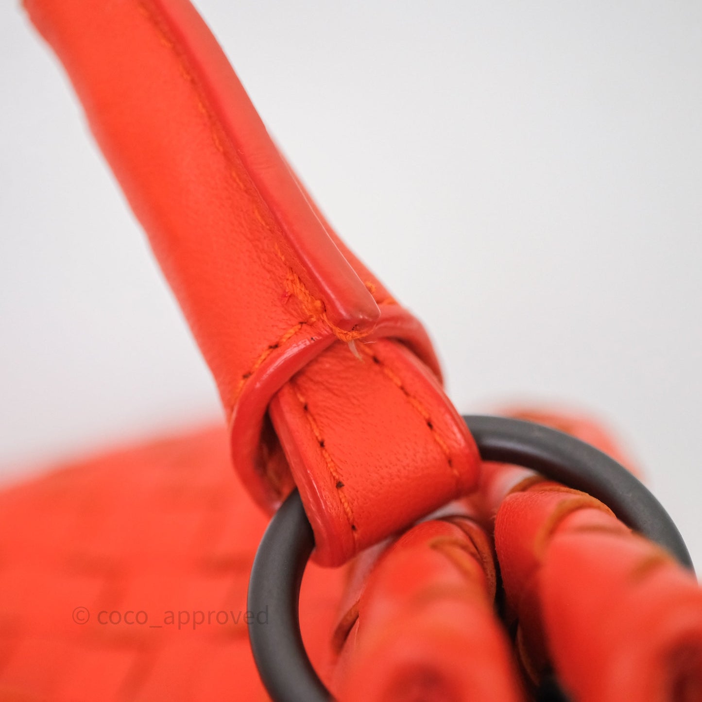 Bottega Veneta Nappa Intrecciato Parachute Tote Bag Orange