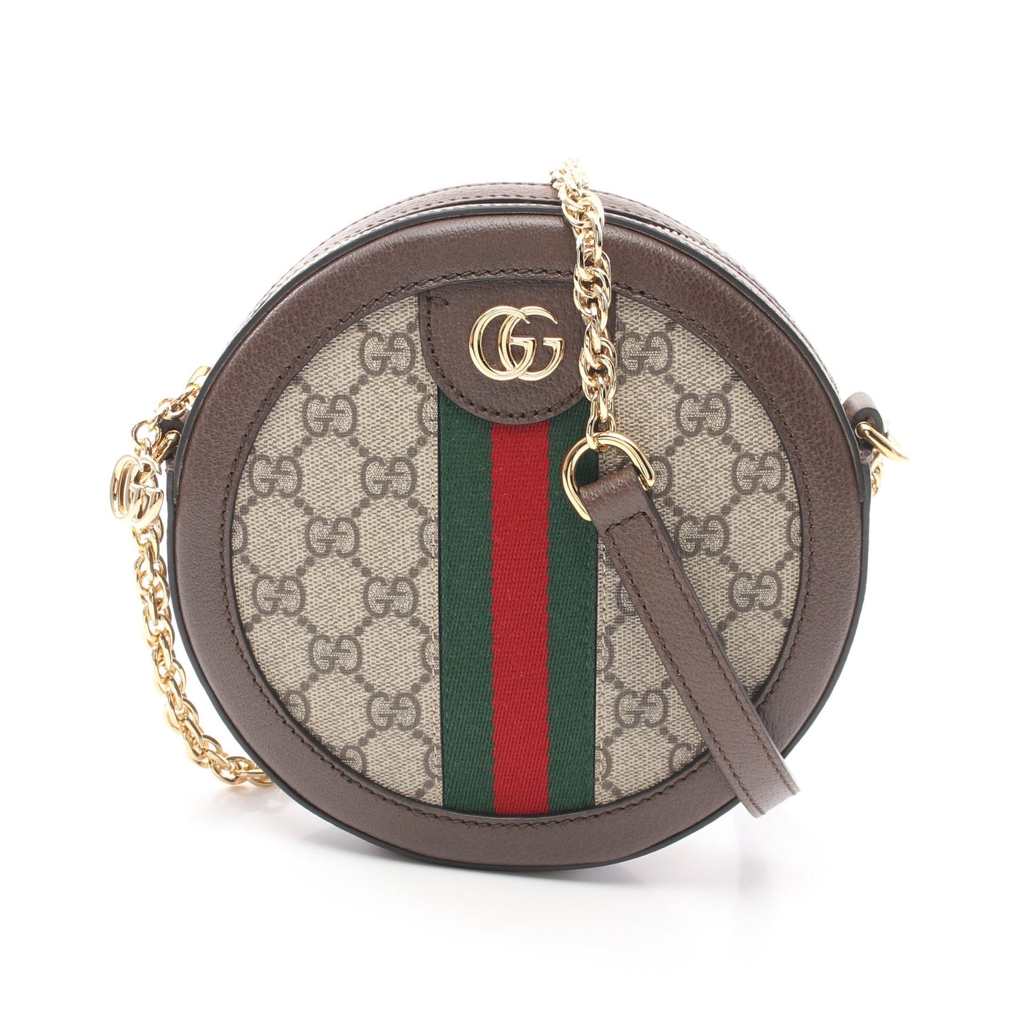 Luxury Gucci Trending 2025 Ophidia Mini GG Supreme Chain shoulder bag PVC Leather Beige Brown