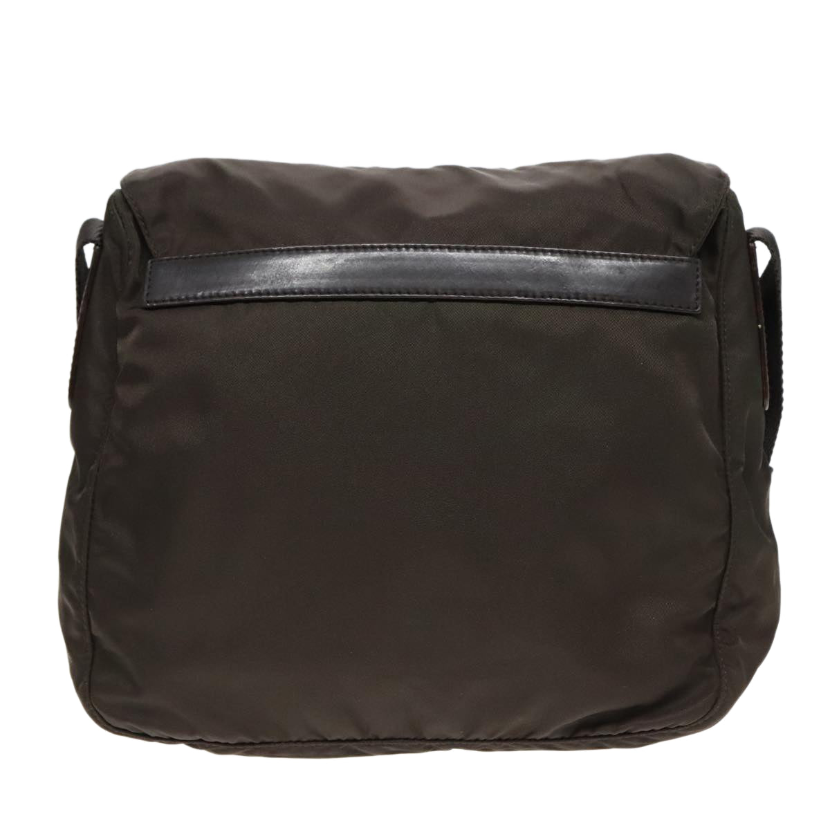 Luxury Prada Shoulder Bag Nylon Khaki Silver  93212