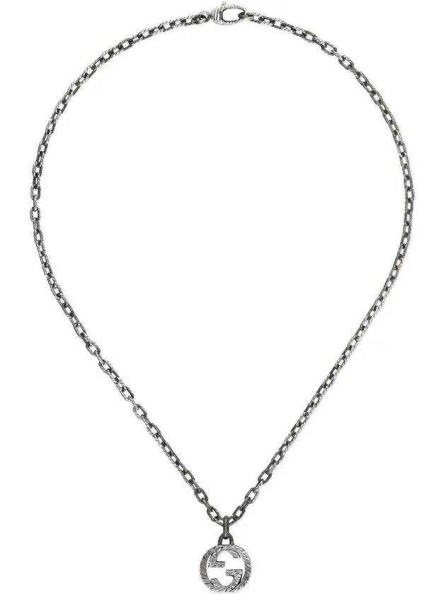 Luxury Gucci Trending 2025 Women's Interlocking G Pendant Necklace Silver
