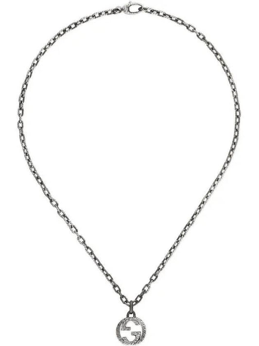Luxury Gucci Trending 2025 Women's Interlocking G Pendant Necklace Silver