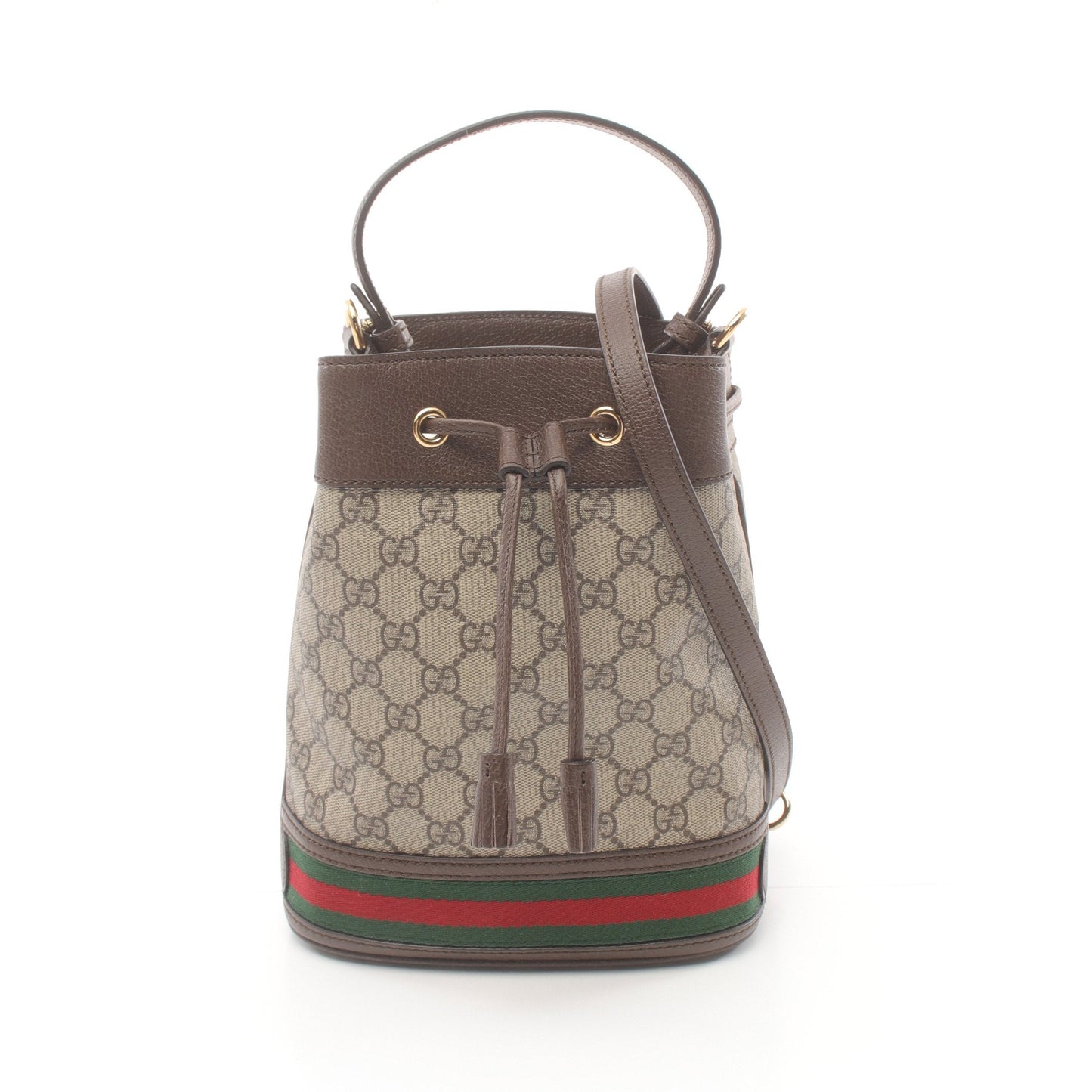 Luxury Gucci Trending 2025 Ophidia GG Supreme Small bucket Handbag PVC Leather Beige Dark brown Multicolor Purse 2WAY