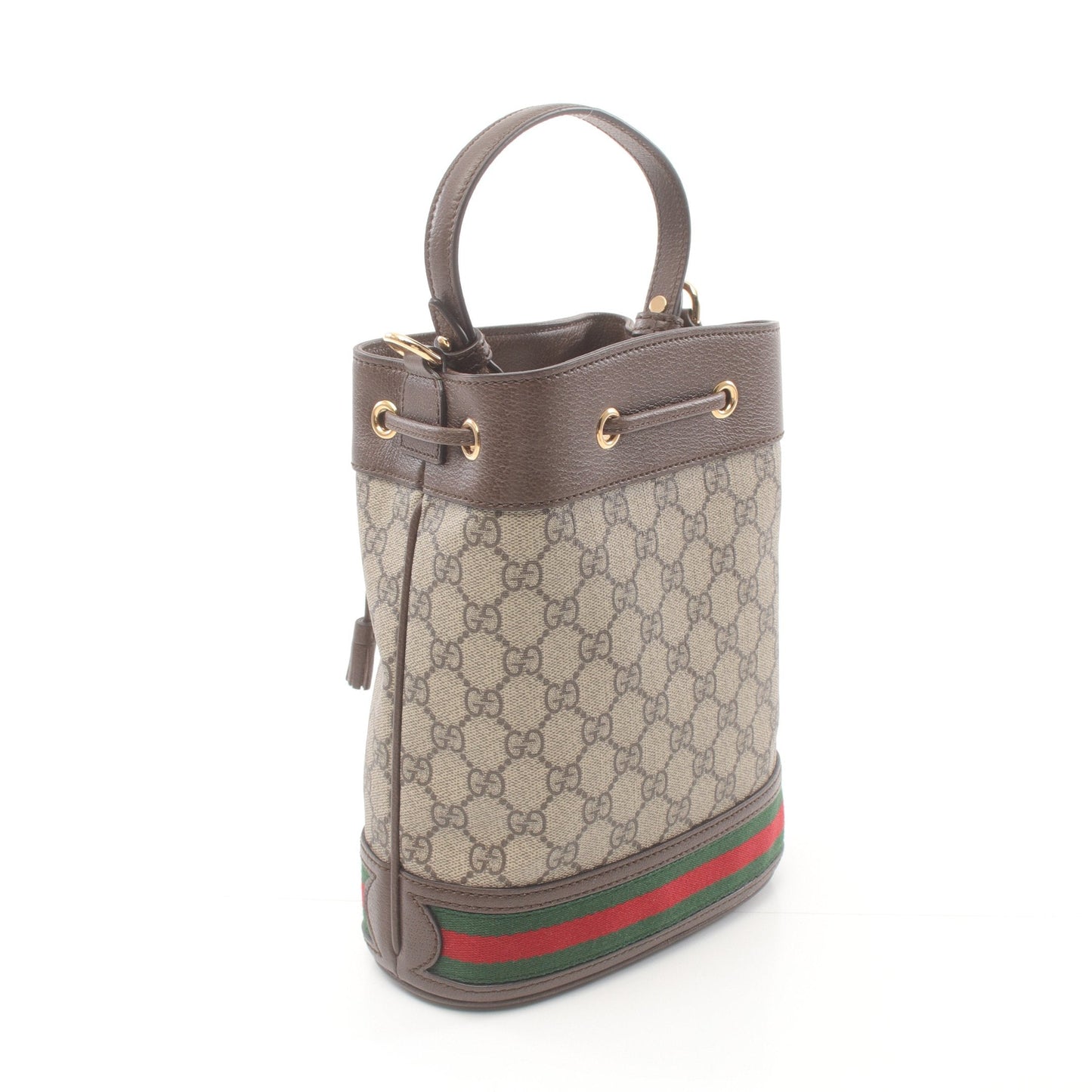 Luxury Gucci Trending 2025 Ophidia GG Supreme Small bucket Handbag PVC Leather Beige Dark brown Multicolor Purse 2WAY