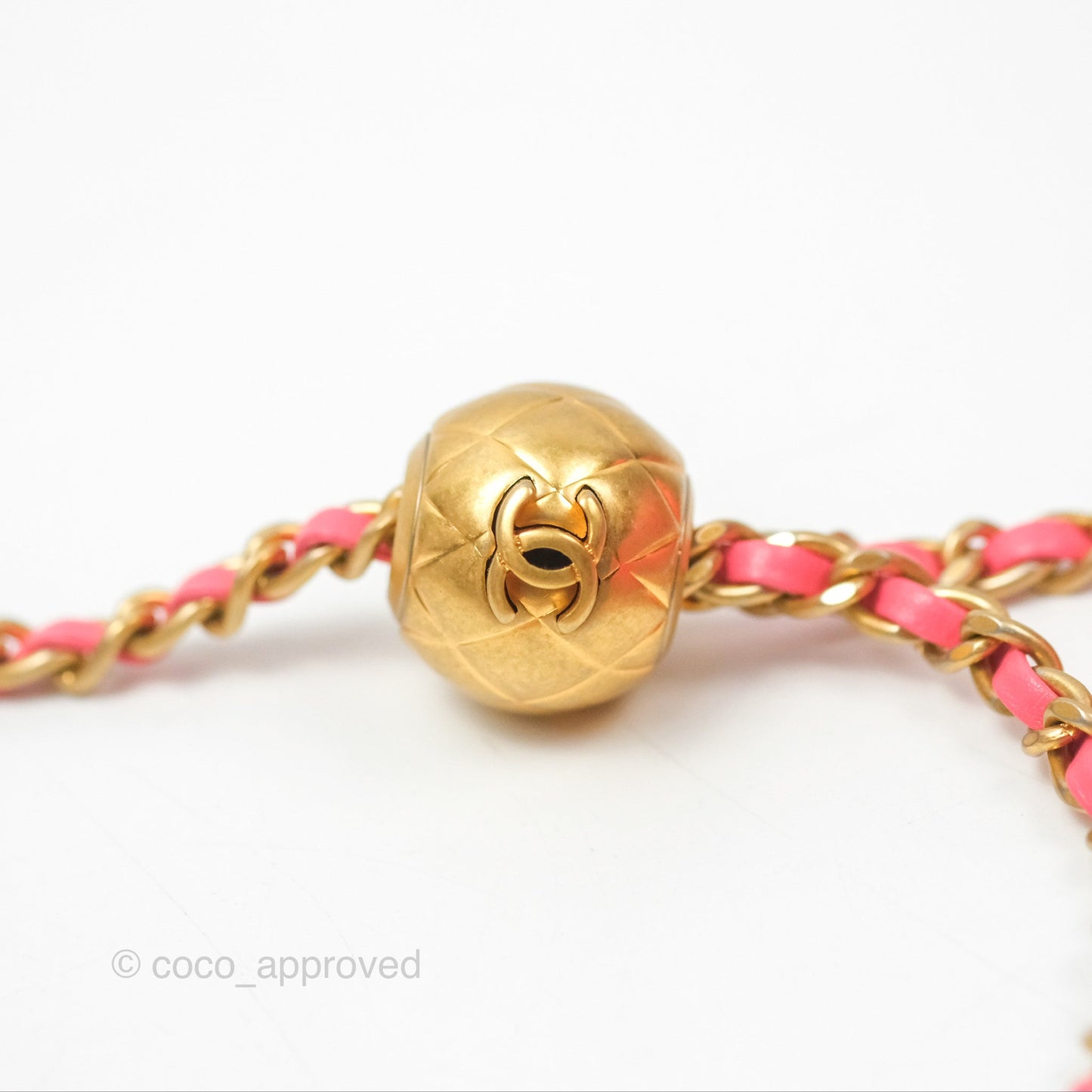 Chanel Pearl Crush Mini Rectangular Pink Lambskin Aged Gold Hardware