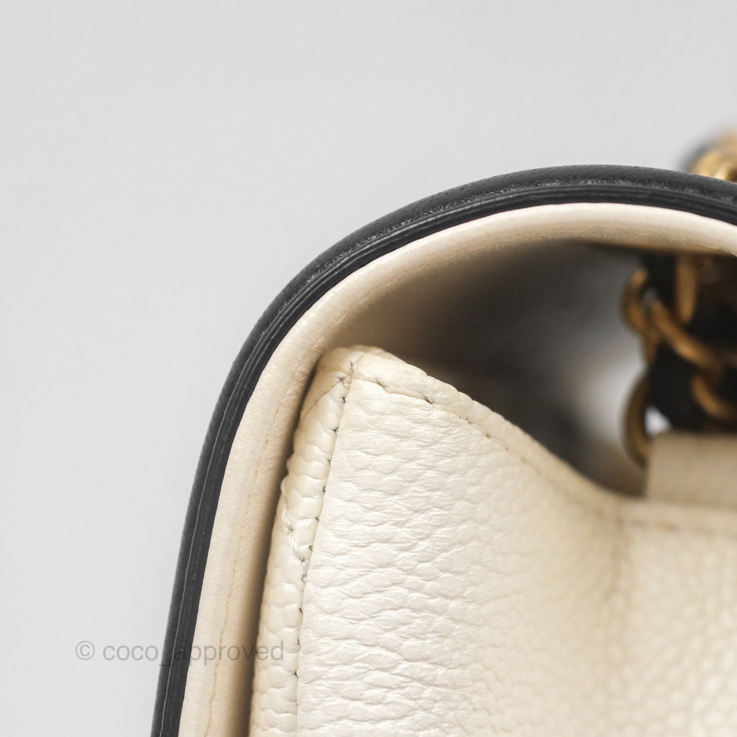 Chanel Small CC Filigree Flap Quilted Ivory Caviar