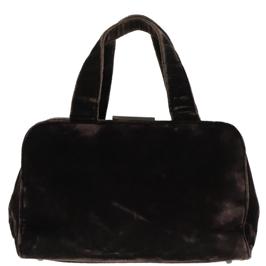 Luxury Prada Hand Bag Suede Brown  93244