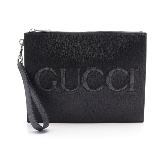 Luxury Gucci Trending 2025 GG Supreme Clutch bag Leather PVC Black