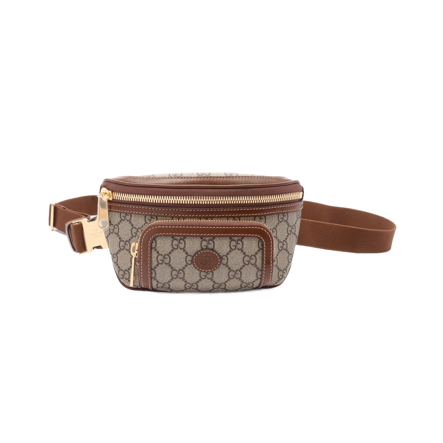 Luxury Gucci Trending 2025 Interlocking G GG Supreme Belt bag Body bag Waist bag PVC Leather Beige Brown