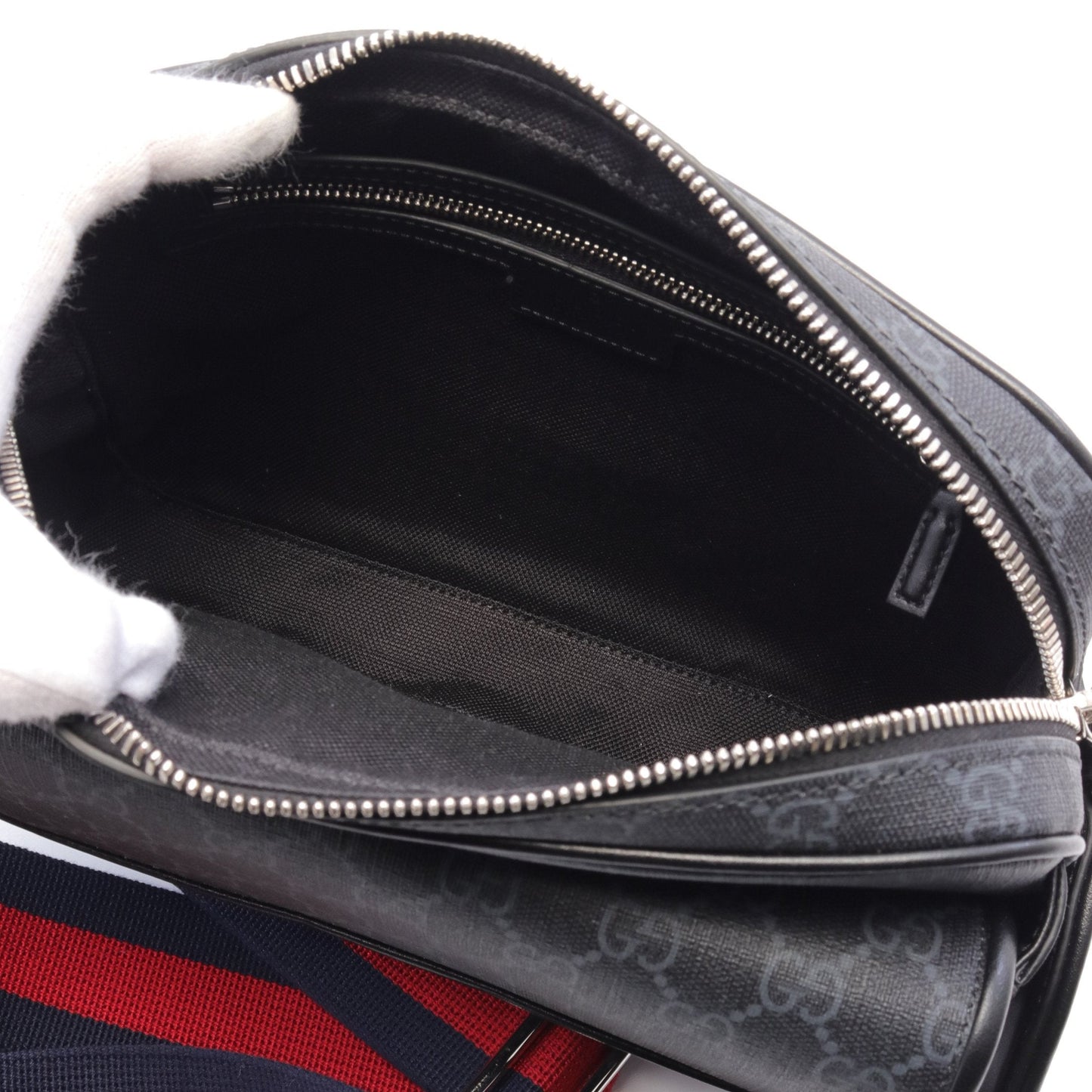 Luxury Gucci Trending 2025 GG Supreme Small Crossbody Shoulder bag PVC Leather Black Gray