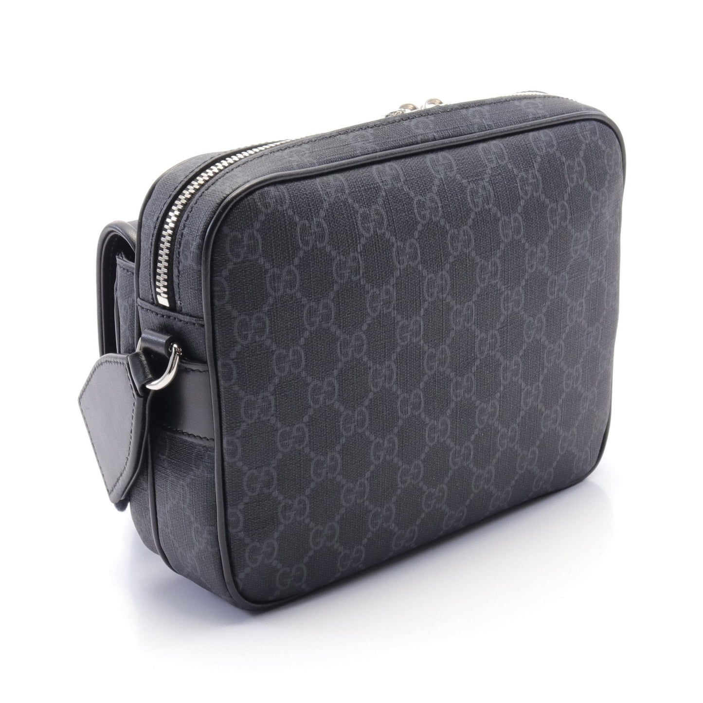 Luxury Gucci Trending 2025 GG Supreme Small Crossbody Shoulder bag PVC Leather Black Gray
