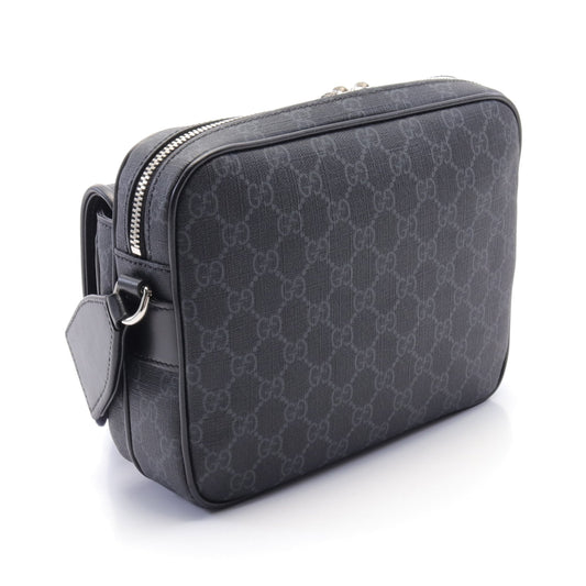 Luxury Gucci Trending 2025 GG Supreme Small Crossbody Shoulder bag PVC Leather Black Gray
