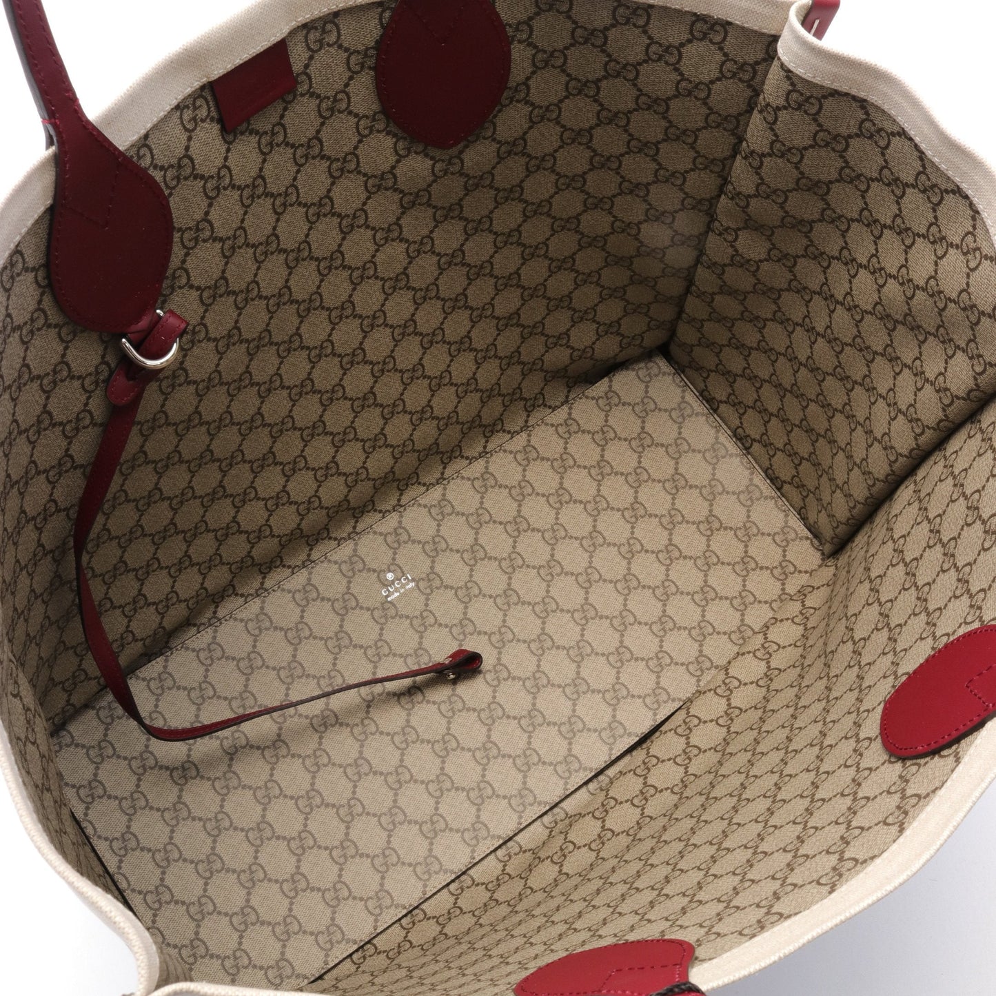 Luxury Gucci Trending 2025 Print Shoulder bag Tote bag Canvas Leather Beige Bordeaux