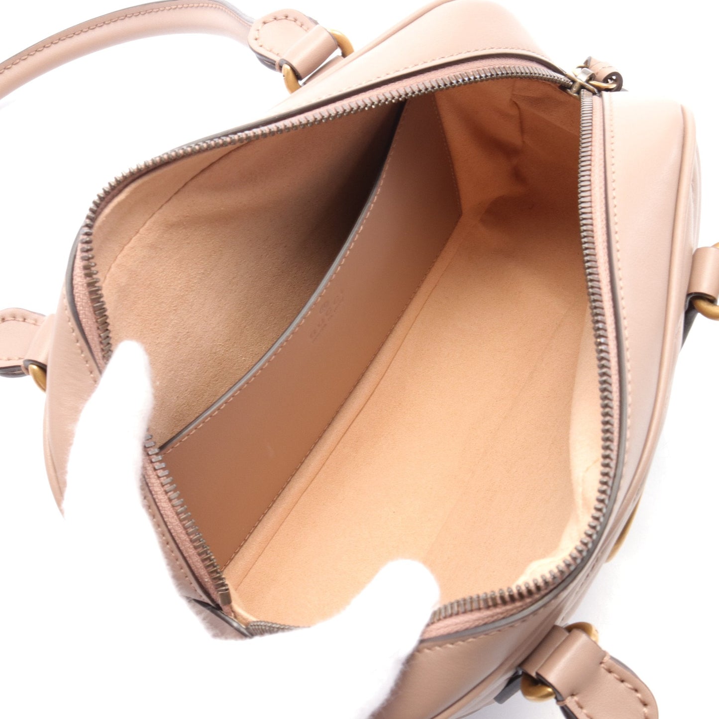 Luxury Gucci Trending 2025 GG Marmont Small Top handle bag Handbag Leather Pink beige