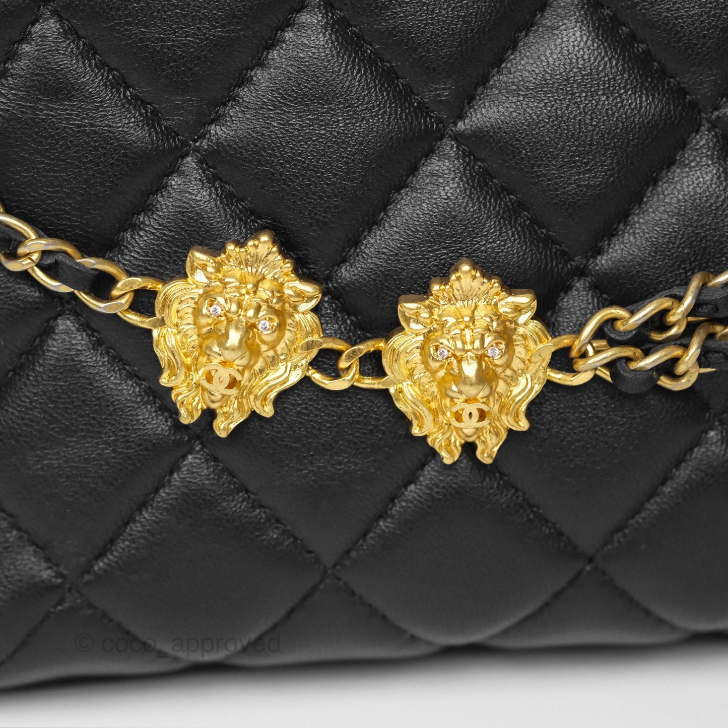 Chanel Clutch With Chain Black Lambskin Gold Hardware 23A