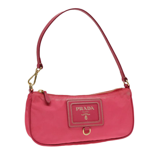 Luxury Prada Accessory Pouch Nylon Pink Gold  93255