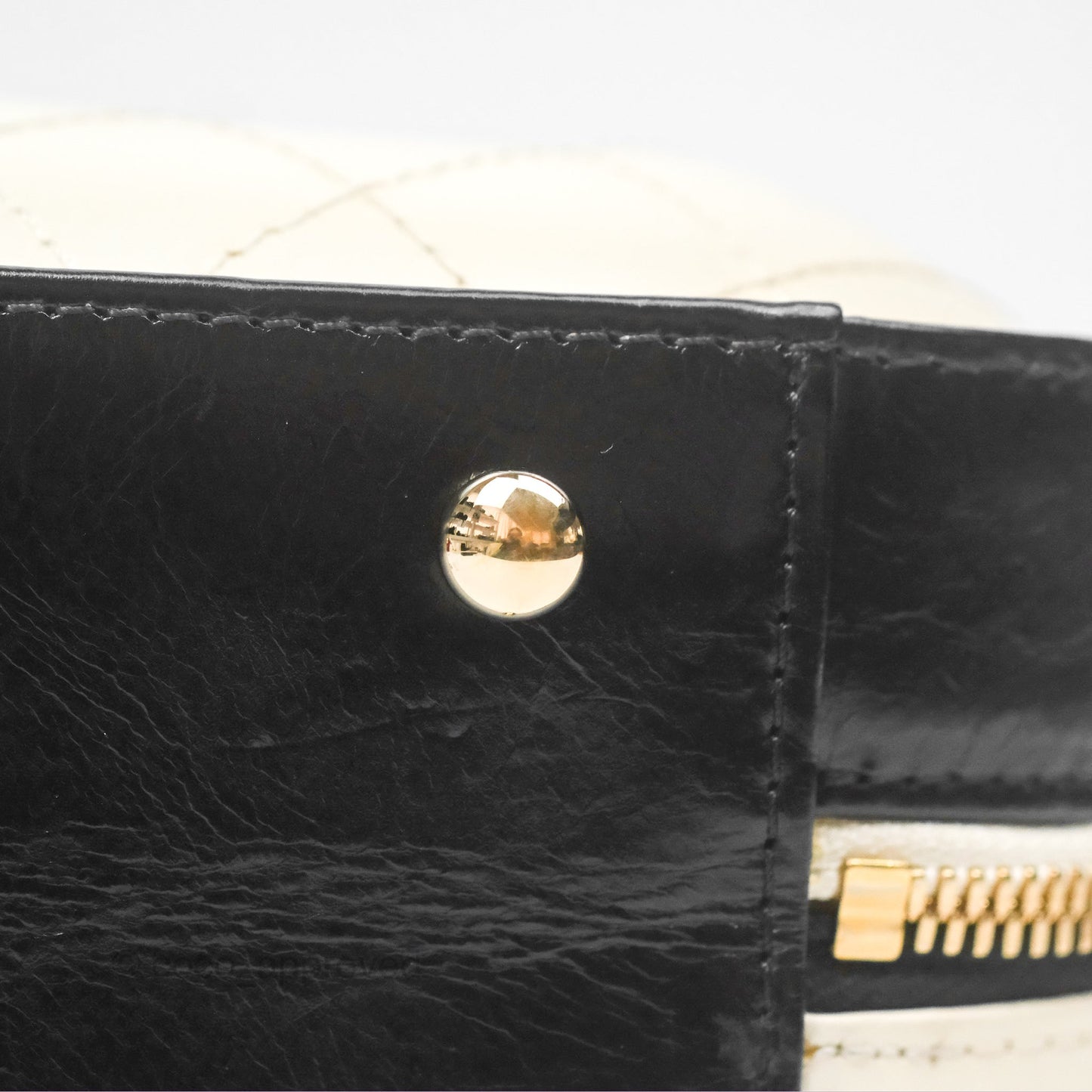 Chanel Camera Case Bag Black/White Calfskin Gold Hardware