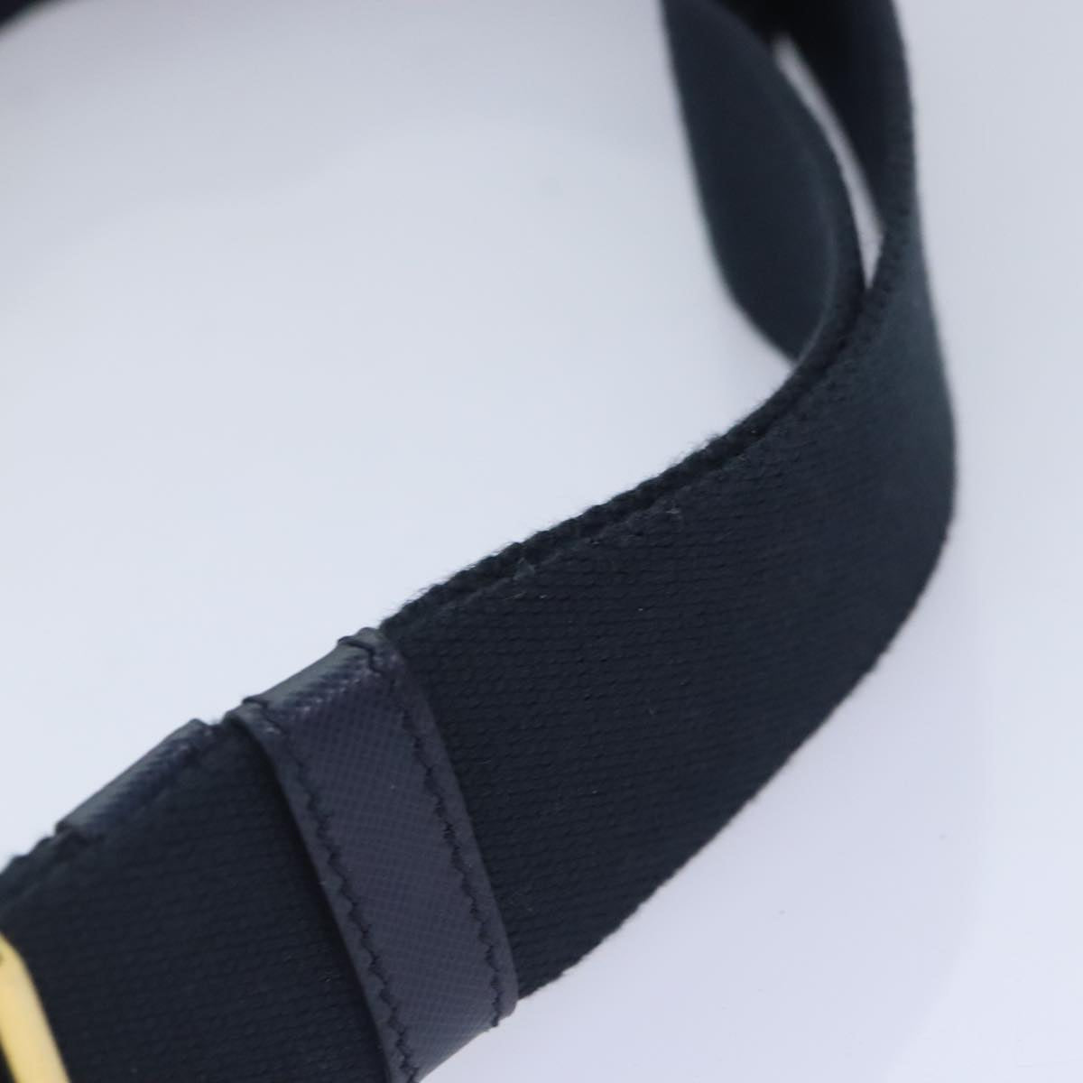 Luxury Prada Shoulder Strap Canvas Navy Gold  93287