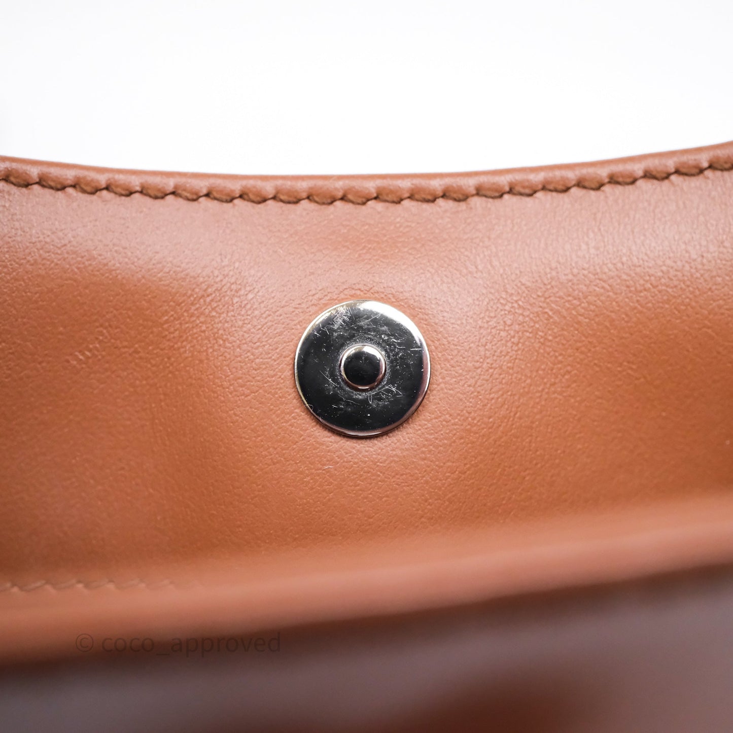 Prada Cleo Brushed Leather Shoulder Bag Brown